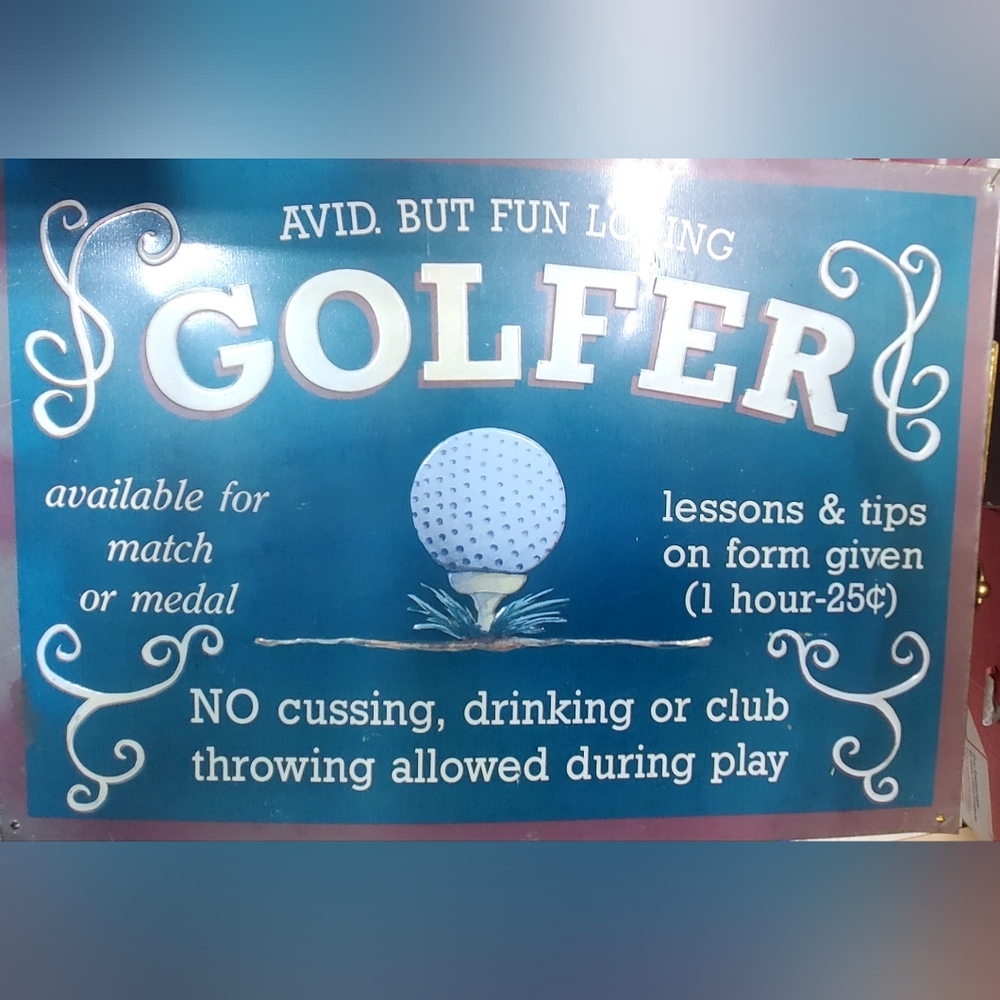 Golfer Sign